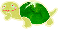 ブルー&グリーンプロジェクト亀のイラスト